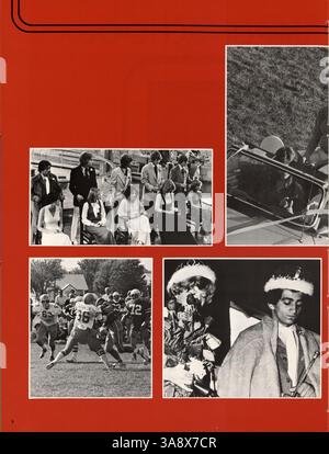 Dieses Jahrbuch „Mustang“ von der Breck School 1977 dokumentiert die Aktivitäten, den Sport und die Leistungen der Schüler, Lehrer und Lehrkräfte während des Schuljahres 1976-1977. Stockfoto