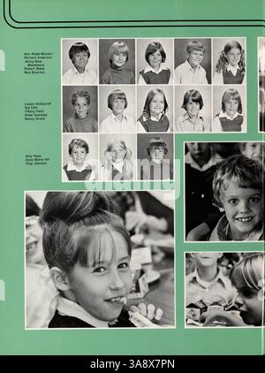 Das Mustang Jahrbuch 1977 der Breck High School zeigt die Veranstaltungen, Aktivitäten der Schüler, sportliche Leistungen und die Höhepunkte der Lehrkräfte des Schuljahres 1976-1977. Stockfoto