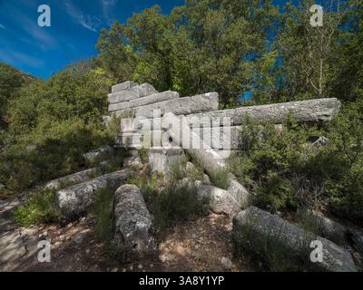 Die Ruinen der antiken Stadt Termessos. Es ist eine der wichtigsten archäologischen Stätten der Türkei. Mittelmeerregion Provinz Antalya, Land Stockfoto