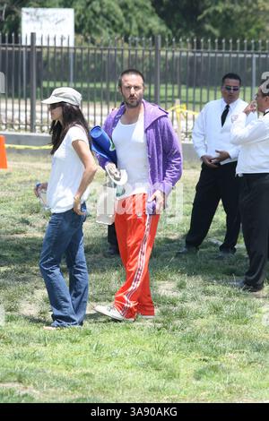 Juni 2008 – Los Angeles, CA, USA – 08. Juni 2008 – Los Angeles, Kalifornien – Courteney Cox und David Arquette. "A Time for Heroes' Celebrity Carnival" für die Elizabeth Glaser Pediatric AIDS Foundation im Wadsworth Theater. Foto: Michael Jade/AdMedia (Foto: © Michael Jade/AdMedia via ZUMA Wire) Stockfoto