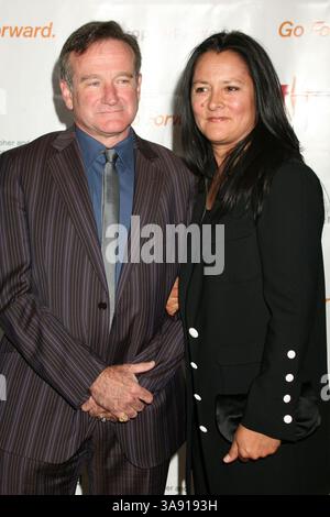 6. Juni 2007 - Century City, CA, USA - 6. Juni 2007 - Century City, Kalifornien - Robin Williams und Ehefrau Marsha. 'Making Magic Happening', 3. Jährliche Gala für die Christopher and Dana Reeve Foundation im Century Plaza Hotel. Foto: Byron Purvis/AdMedia Stockfoto