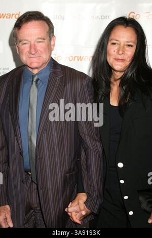 6. Juni 2007 - Century City, CA, USA - 6. Juni 2007 - Century City, Kalifornien - Robin Williams und Ehefrau Marsha. 'Making Magic Happening', 3. Jährliche Gala für die Christopher and Dana Reeve Foundation im Century Plaza Hotel. Foto: Byron Purvis/AdMedia Stockfoto