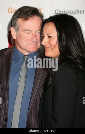 6. Juni 2007 - Century City, CA, USA - 6. Juni 2007 - Century City, Kalifornien - Robin Williams und Ehefrau Marsha. 'Making Magic Happening', 3. Jährliche Gala für die Christopher and Dana Reeve Foundation im Century Plaza Hotel. Foto: Byron Purvis/AdMedia Stockfoto