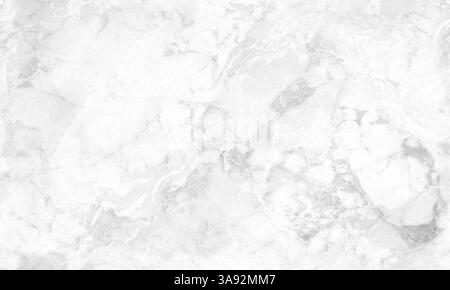 Nahaufnahme Foto Hintergrund mit natürlichem Marmormuster. Nahtlose Textur aus weißem Marmorstein, Vorderansicht Stockfoto