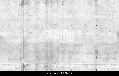 Weiße Betonwand, Vorderansicht, nahtlose Hintergrundfotostruktur Stockfoto