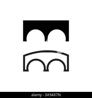 Bridge-Symbol-Vektor-Symbol-Symbol-Konzept. Stock Vektor