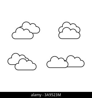 Cloud-Symbol im trendigen flachen Design Stock Vektor