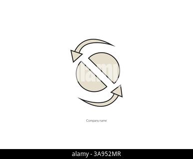 Firmenlogo . Mountains-Logo. Minimalistisches Berglogo. Stock Vektor