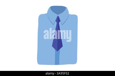 Einheitlicher Symbolvektor, ausgefülltes flaches Zeichen, durchgehendes Piktogramm isoliert auf weiß. Hemd- und Krawattensymbol, Logo-Illustration. Stock Vektor