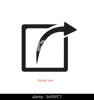 Symbol „Share Button“ im flachen Stil Stock Vektor