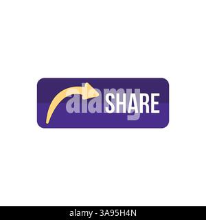 Symbol „Share Button“ im flachen Stil Stock Vektor