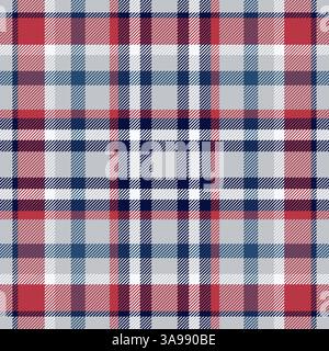 Nahtloses Karomuster. Patern prüfen. Winterdesign mit wechselnden Schottenkaromustern. Wiederholter schottischer Flanell. Madras-Stoffdruck. Geometrisches Wollgitter Stock Vektor
