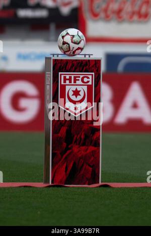 Halle, Deutschland. März 2025. Halle, Deutschland 29. März 2025: Regionalliga Nord/Ost - 2024/2025 - Hallescher FC vs. FSV Zwickau im Bild: Spielball Hallescher FC/dpa/Alamy Live News Stockfoto