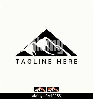 Logo Design Grafikkonzept kreative Premium Vektor Stock Bild Top Verkauf Dreieck Berg ästhetische Pyramide Geologie Rock Abenteuer Outdoor Panorama Stock Vektor
