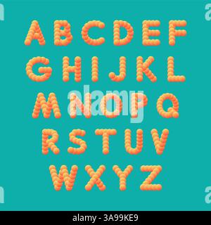 Alphabet. 3D-Vektor Illustration. Designelemente. Stock Vektor