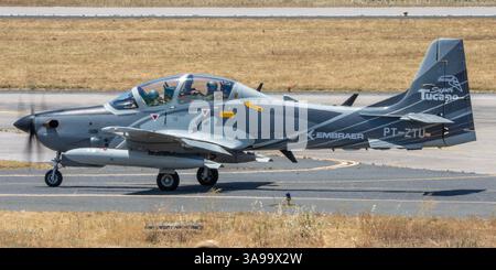 Embraer EMB 314 Super Tucano beim Beja Air Festival Stockfoto