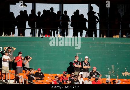 22. Oktober 2017: Fans genießen das letzte MLS-Spiel im RFK-Stadion während eines MLS-Fußballspiels zwischen D.C. United und den New York Red Bulls beim letzten MLS-Spiel im RFK-Stadion in Washington DC. Justin Cooper/CSM(Credit Image: &Copy; Justin Cooper/CSM via ZUMA Wire) Stockfoto