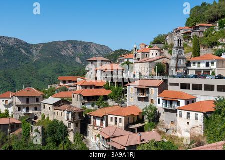 Lagadia Dorf in Arcadia, Griechenland Stockfoto