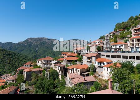 Lagadia Dorf in Arcadia, Griechenland Stockfoto