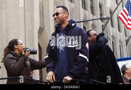 November 2009: New York, New York, USA – 6. November 2009 – New York, NY – Derek Jeter. New York Yankees World Series Victory Parade New York City. Foto: Paul Zimmerman/AdMedia Stockfoto
