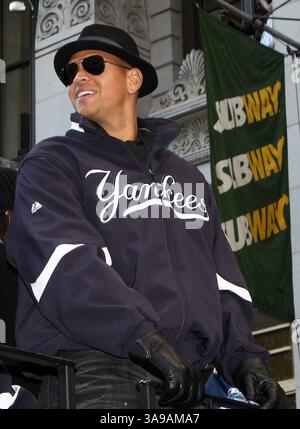 November 2009: New York, New York, USA – 6. November 2009 – New York, NY – Alex Rodriguez. New York Yankees World Series Victory Parade New York City. Foto: Paul Zimmerman/AdMedia Stockfoto