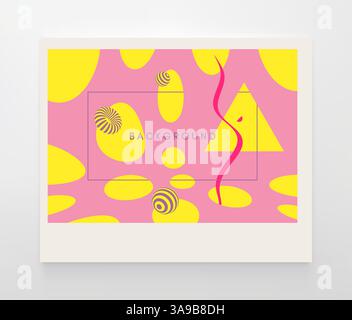 Abstrakter geometrischer 3D-Hintergrund. Vektorillustration im futuristischen Stil. Design für Banner, Flyer, Poster, Cover oder Broschüre. Stock Vektor