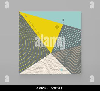 Hintergründe mit abstraktem geometrischem Muster. Cover Design Vorlage. Vektorabbildung. Kann für Werbung, Marketing oder Präsentation verwendet werden. Stock Vektor