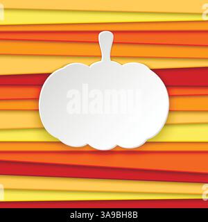 Halloween Kürbis gestreifter Hintergrund mit Platz für Text. Vektorabbildung Stock Vektor