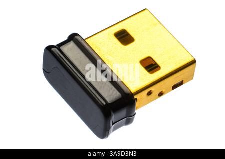Bluetooth-USB-Adapter isoliert auf weiß Stockfoto