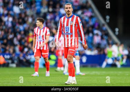 Barcelona, Spanien. März 2025. Antoine Griezmann (7) von Atletico Madrid, der während des LaLiga-Spiels zwischen Espanyol und Athletic Club im Stage Front Stadium in Barcelona zu sehen war. Stockfoto