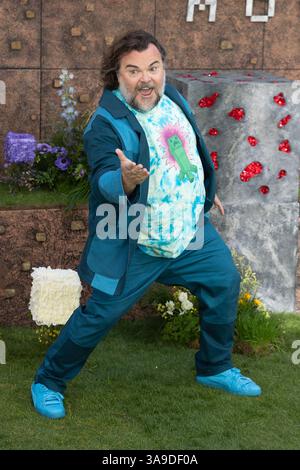 London, Großbritannien. 30. März 2025. Jack Black besucht am 30. März 2025 die „Minecraft“ World Premiere Arrivals im Cineworld am Leicester Square in London, England. Quelle: S.A.M./Alamy Live News Stockfoto