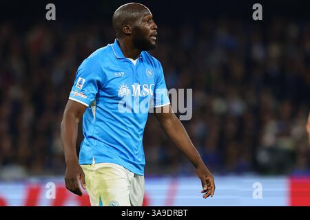 Neapel, Italien. 30. März 2025. Romelu Lukaku vom SSC Napoli während des Fußballspiels der Serie A zwischen dem SSC Napoli und dem AC Mailand im Diego Armando Maradona Stadion in Neapel (Italien) am 30. März 2025. Quelle: Insidefoto/Alamy Live News Stockfoto