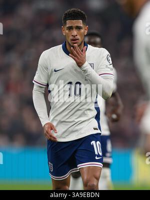 London, Großbritannien. März 2025. England gegen Lettland - Qualifikation zur UEFA-Weltmeisterschaft - Wembley Stadium. Englands Jude Bellingham in Aktion. Bildnachweis: Mark Pain / Alamy Live News Stockfoto
