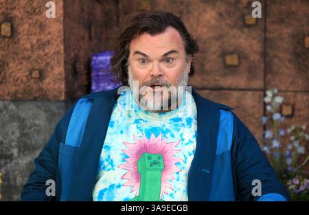 London, Großbritannien. 30. März 2025. Jack Black besucht die Weltpremiere Eines Minecraft-Films am Cineworld Leicester Square in London. Quelle: SOPA Images Limited/Alamy Live News Stockfoto