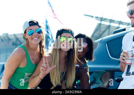 24. September 2017 - Philadelphia, Pennsylvania, USA - Eagles-Fans-Tail-Gate-Party auf dem Parkplatz vor Lincoln Financial Field in South Philadelphia während des Home Opener-Spiels am 24. September 2017 in South Philadelphia. (Bild: © Bastiaan Slabbers via ZUMA Wire) Stockfoto