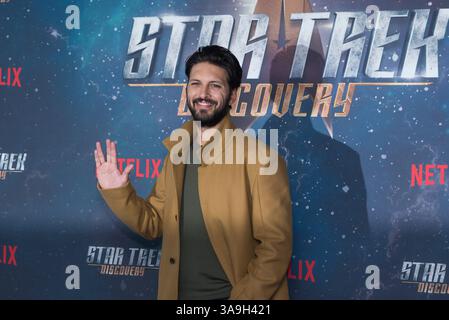 5. November 2017 - London, Vereinigtes Königreich Großbritannien und Nordirland - Shazad Latif nimmt am 5. November 2017 am Fotogespräch „Star Trek: Discovery“ im Millbank Tower in London Teil (Credit Image: © Famous/Ace Pictures via ZUMA Press) Stockfoto