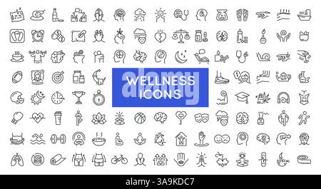 Wellness-Symbole Eingestellt Stock Vektor