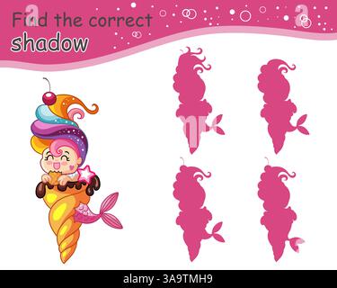 Finde das passende Spiel für Kinder Stock Vektor