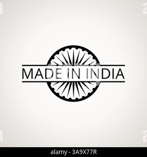 Made in India – Symbol der indischen Flagge Stock Vektor