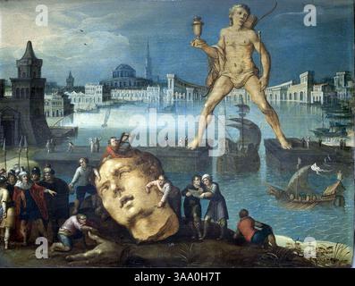 Der Koloss von Rhodos - Gemälde Louvre - Louis de Caullery: 1580. 1621 Stockfoto
