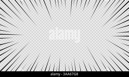 Ein auffälliger und farbenfroher Hintergrund mit strahlenden Linien, perfekt für dynamische Mediendesigns Stock Vektor