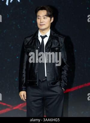Seoul, Südkorea. 31. März 2025. Der südkoreanische Schauspieler Lee Hee-joon nimmt am 31. März 2025 an einem Fotogespräch zur Netflix Series Karma Pressekonferenz in Seoul Teil. (Foto: Lee Young-HO/SIPA USA) Credit: SIPA USA/Alamy Live News Stockfoto