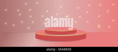 Luxuriöse Podiumtapete für Werbung, Preisverleihung, luxuriöse Tapete für Ihr Design, Vektorkunstillustration Stock Vektor