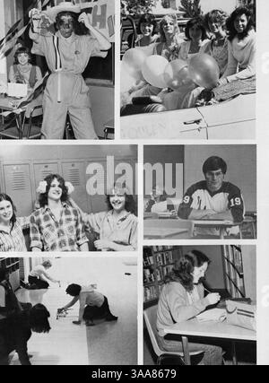 Das Villager Jahrbuch 1979 der St. Anthony Village High School dokumentiert das akademische und außerschulische Leben von Schülern, Lehrern und Sportteams während des Schuljahres 1978-1979. Stockfoto