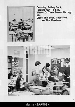Das Villager Jahrbuch 1979 der St. Anthony Village High School fasst die wichtigsten Momente des Schuljahres 1978-1979 zusammen, darunter Schüler, Lehrer, Leichtathletik, Clubs, und Schulveranstaltungen. Stockfoto