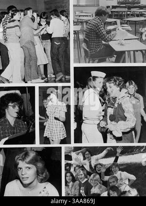 Das Jahrbuch der St. Anthony Village High School 1979 zeigt wichtige Veranstaltungen, Schüler, Lehrer, Vereine und Leichtathletik aus dem Schuljahr 1978-1979. Stockfoto