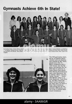 Dieses Jahrbuch der St. Anthony Village High School 1979 erfasst das Leben von Studenten, Lehrkräfte, Leichtathletik, Clubs und wichtige Veranstaltungen aus dem akademischen Jahr 1978-1979. Stockfoto