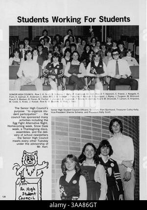 Das Jahrbuch 1979 der St. Anthony Village High School zeigt die Schüler, Lehrer, Sportmannschaften und Aktivitäten des Schuljahres 1978-1979. Stockfoto