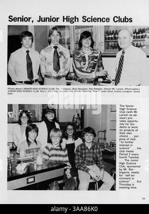 Das Jahrbuch der St. Anthony Village High School 1979 beleuchtet die akademischen, sozialen und sportlichen Leistungen von Schülern, Lehrern und Mitarbeitern aus dem Schuljahr 1978-1979. Stockfoto