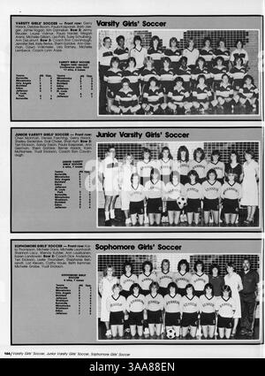 Das Kennedy High Yearbook 1983 bietet einen umfassenden Überblick über die Studentenschaft, die Fakultät, außerschulische Aktivitäten und wichtige Veranstaltungen aus dem akademischen Jahr 1982-1983. Stockfoto